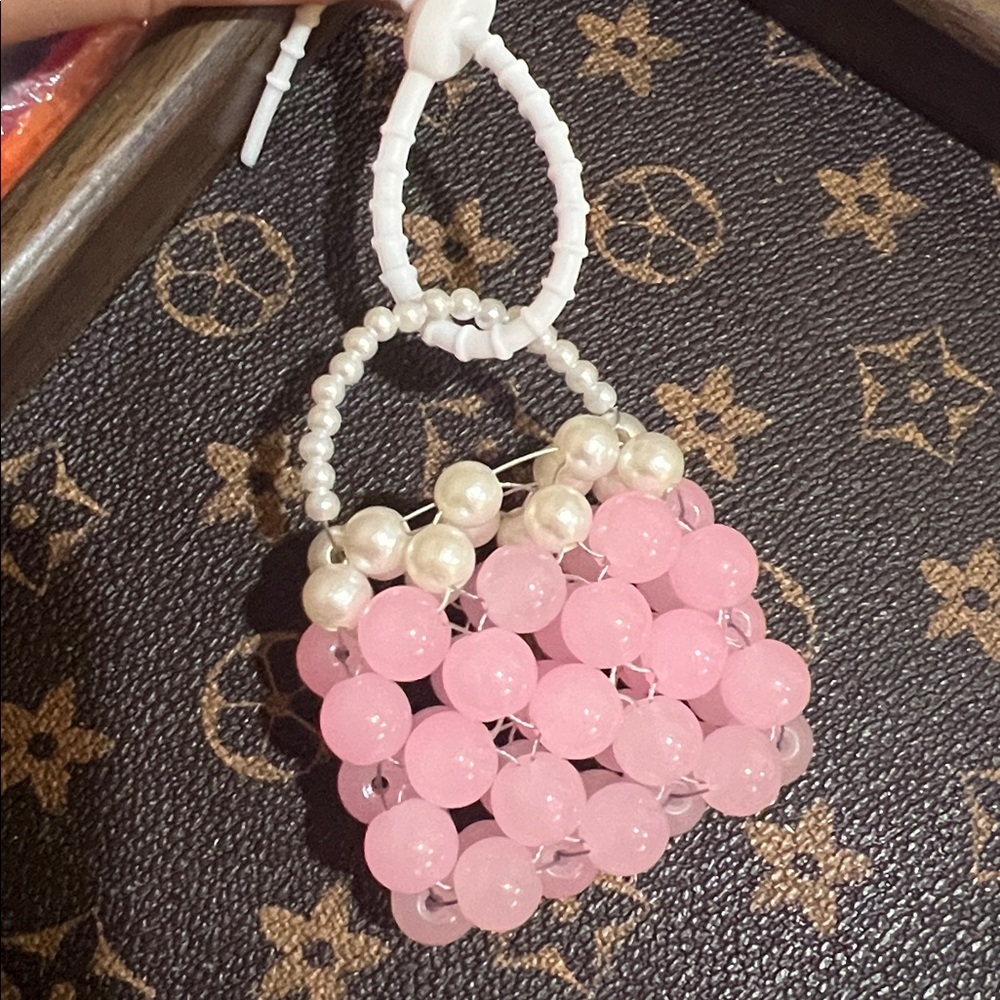❤️Pink Beaded Mini Handbag Decoration - Picture 4 of 5